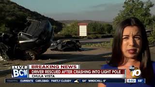 Chula Vista Teen suffers life threatening injuries in solo vehicle crash