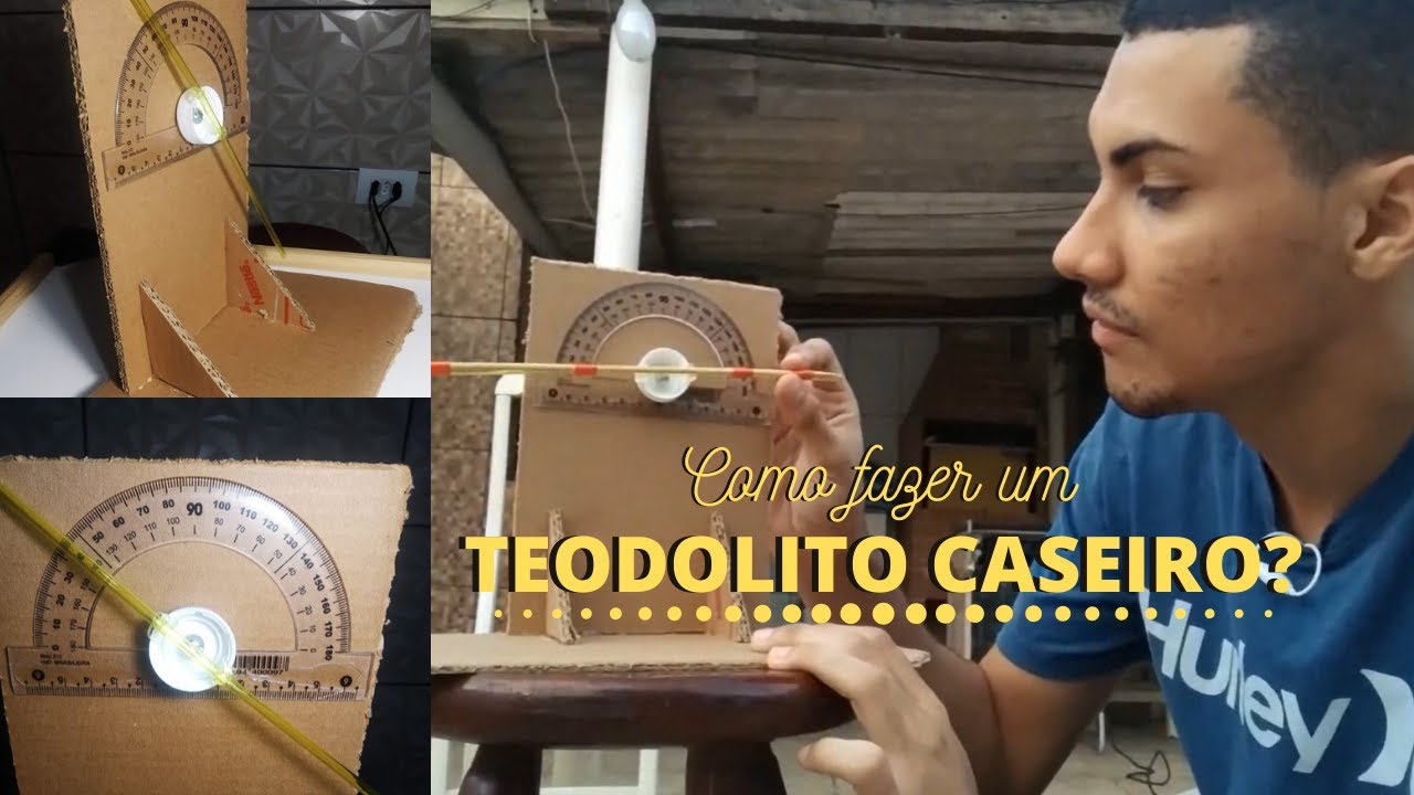 Como fazer um Teodolito Caseiro? Fácil e Rápido! - YouTube