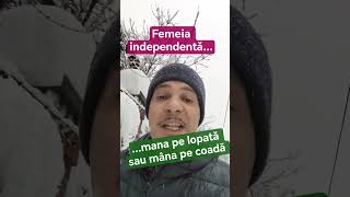 Femeia independentă treci la lopată sau fii pregătită #independenta #lopata #zapada #floso #fyp