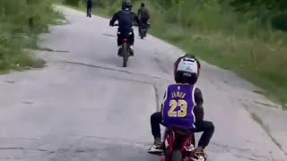 Kid on mini pocket bike joins the ride - NeedforVolts (Escooter~Surron~EUC~Eskate)