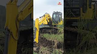 PINDAD 140F Excavator Digging Blocked Drainage #shorts #excavator #construction #earthmoving