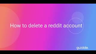 How to delete a reddit account