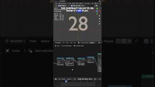 Make this count down using Geometry Nodes in Blender| Tutorial Shorts | #countdown #tutorial #shorts