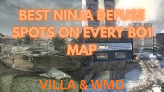 BEST NINJA DEFUSE SPOTS ON EVERY BO1 MAP #7 (VILLA & WMD)