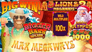 Epic Session on the New Bigger Bass Splash, 5 Lions 2 Megaways, and Gates of Olympus 1000 Xmas!