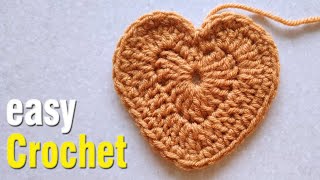 Crochet: How to Crochet a Heart Coaster for beginners. Free crochet pattern.