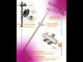 WELS Brushed Nickel Round 8" Rain Head Shower 1 Mode Handheld Sliding Rail Mixer 2in1 Set
