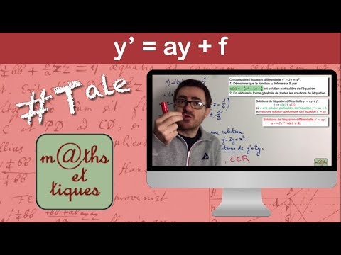 Rsoudre une quation diffrentielle du type yayf   Terminale