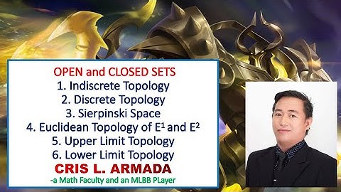 Open And Closed Sets In Topology- Bisaya