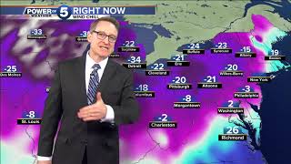 The arctic blast has arrived in NEO with brutally cold temperatures