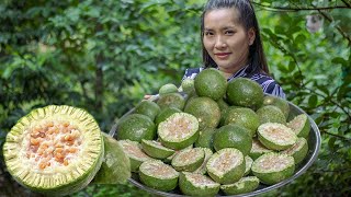 Collecting Feroniella Lucida Fruit &amp; Cooking For Dinner In Rainy Season