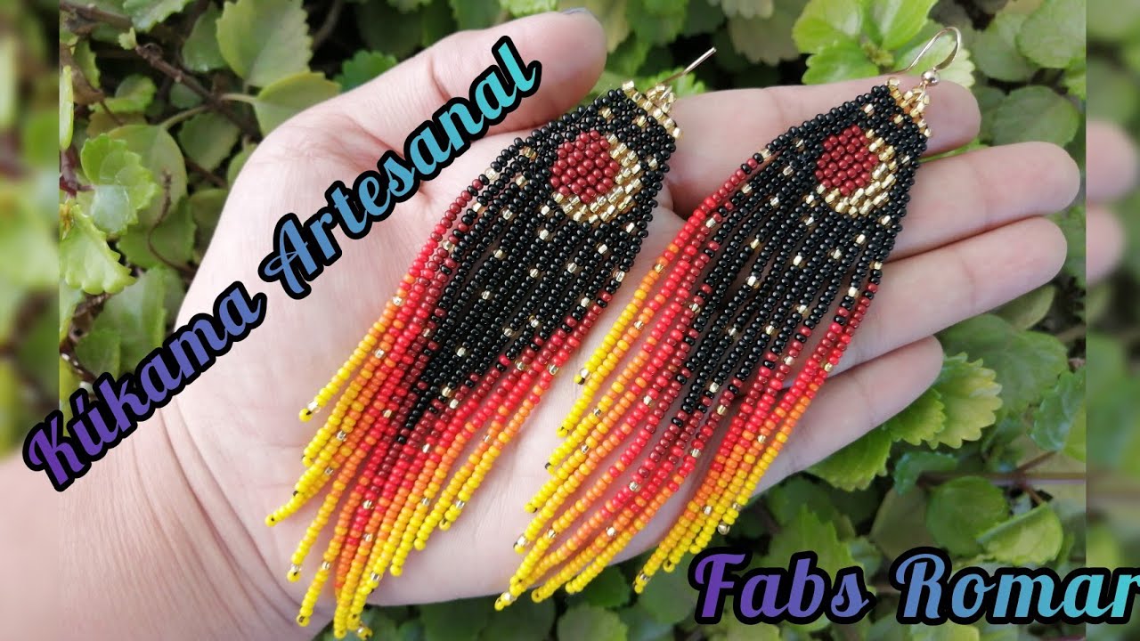 Aretes Luna en chaquira  ( peyote doble ) 🌘♥️
