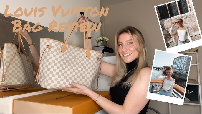 Louis Vuitton Neverfull Azur in MM size wear & tear+review