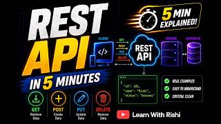 REST API Explained in 5 Minutes 🚀 | Client, Server, JSON & HTTP Made Simple