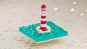 Blender 2.9 Low poly Lighthouse
