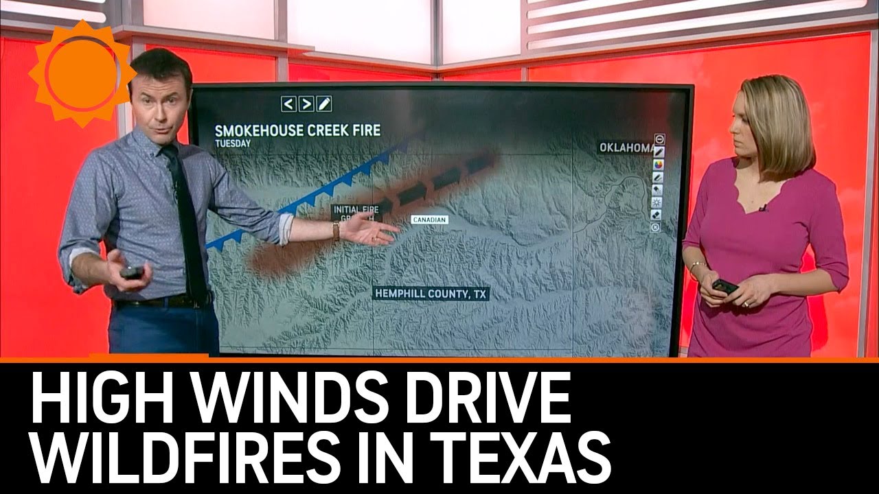 How Winds Are Fueling Texas Wildfires | AccuWeather - YouTube