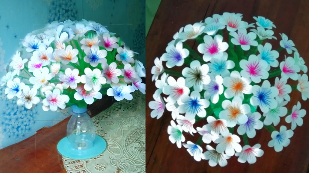  Bunga  Hias  dari kertas DIY paper flowers ide kreatif 