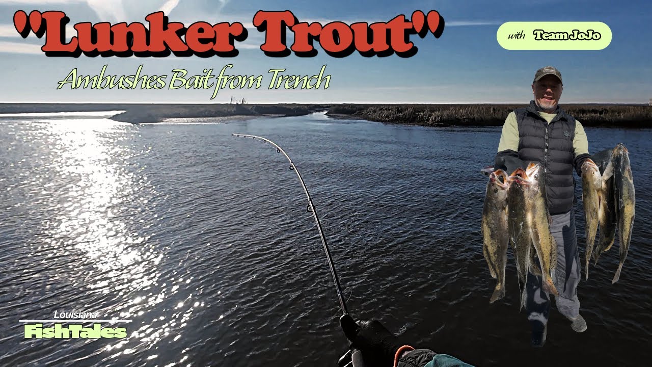 «Крупная форель» нападает на приманку из траншеи.