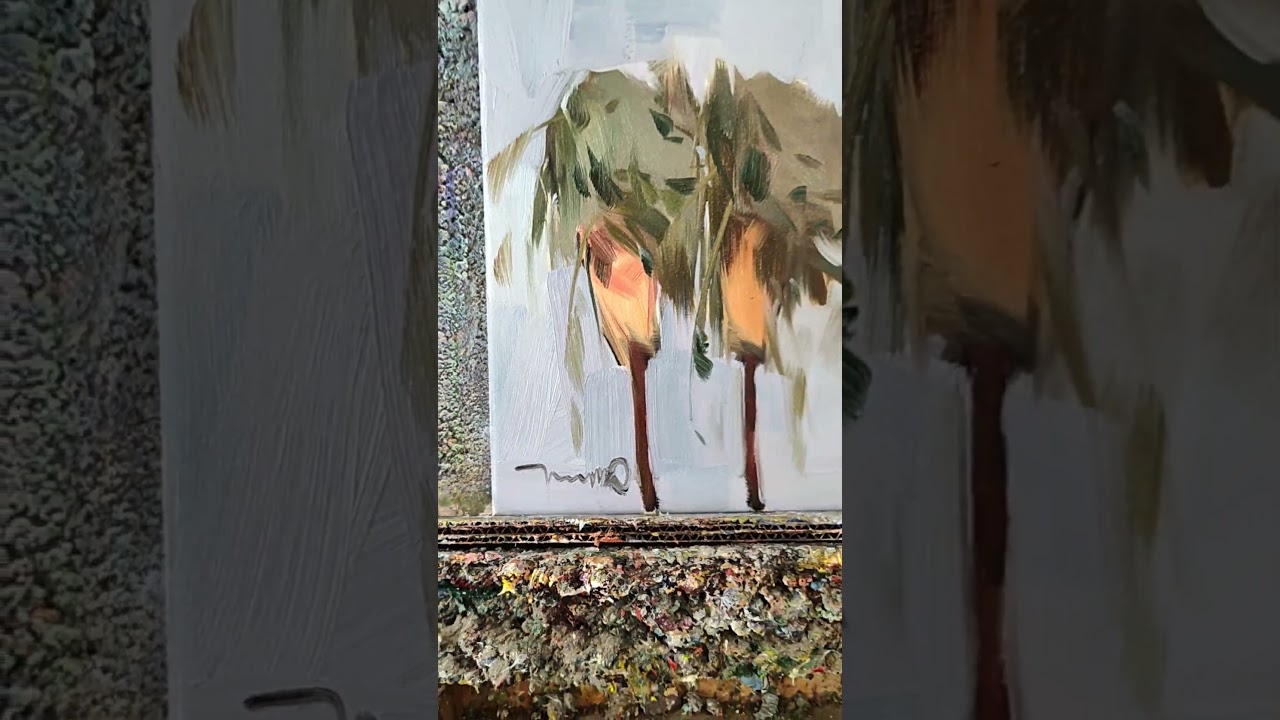 Palm Trees Oil Painting by Artist Jose Trujillo