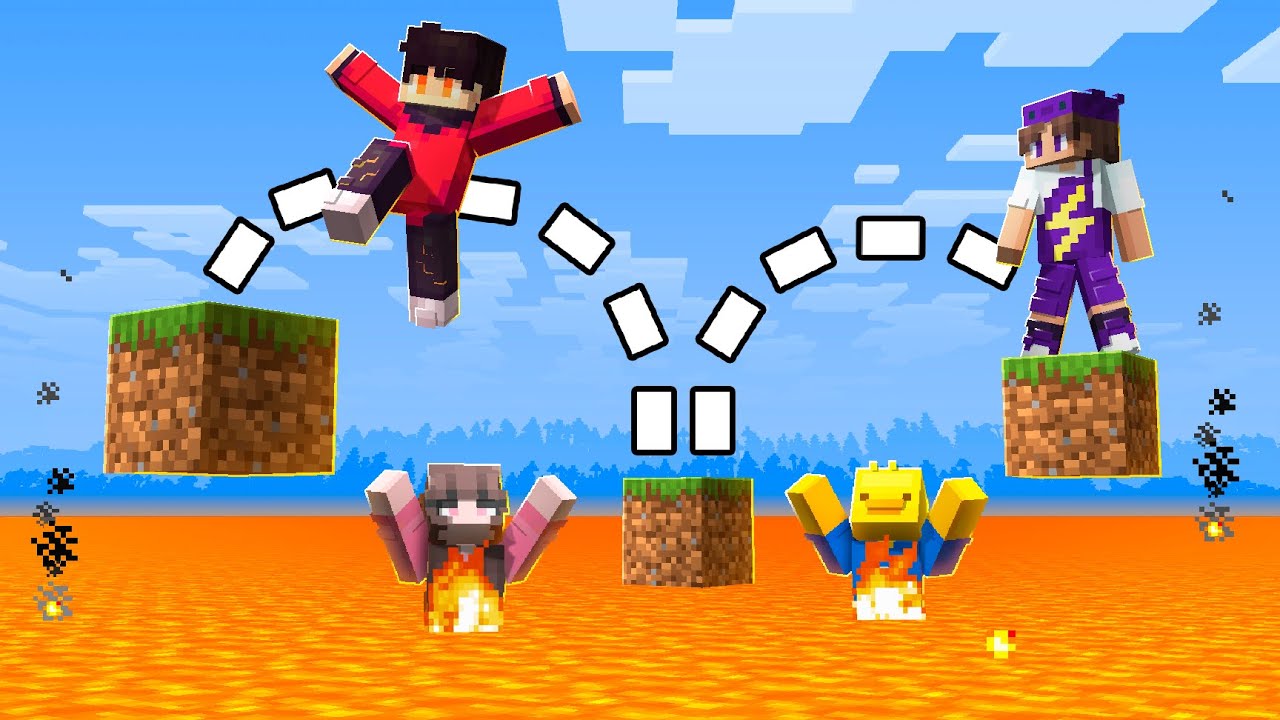 4 Friends vs 100 LEVELS of IMPOSSIBLE Parkour in Minecraft!