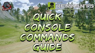 Remnants Quick Console Commands Guide