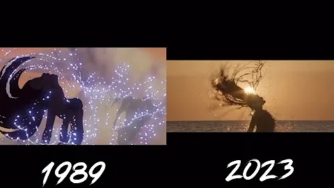 1989 Little Mermaid vs 2023  side by side Official trailer Comparison #thelittlemermaid