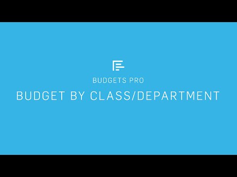 Budget by Class - video from Reach Reporting