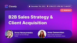 B2B Sales Strategy &amp; Client Acquisition with Anna Demerchian, Head of Sales Development at Eleken
