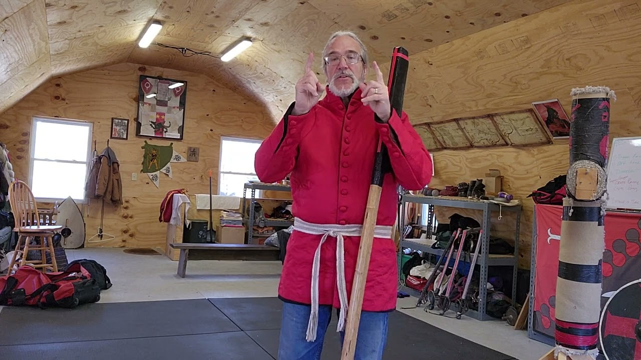 Dux Eik's polearm kata - rollup, center line lead head cut