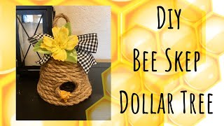 DIY BEE Skep - Bee Hive - from DOLLAR TREE & HOBBY LOBBY