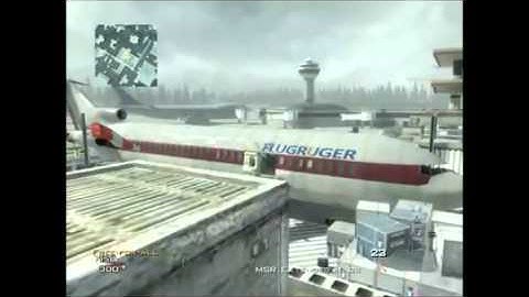 CoD MW3: 360 Suicide Throwing Knife Kill on Terminal!