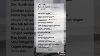 lirik lagu karena su sayang versi bau ketek