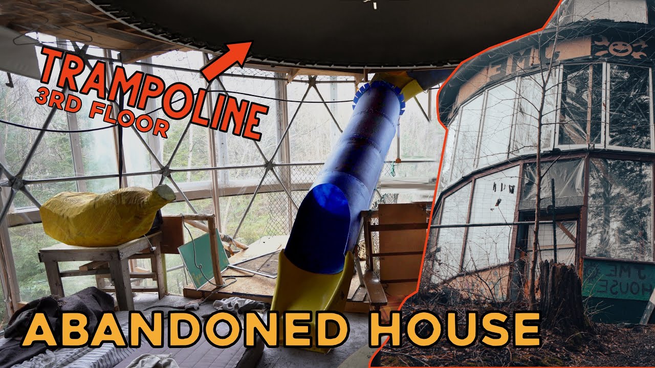 You'll Never Believe This Hidden Tree House with a TRAMPOLINE & SLIDE