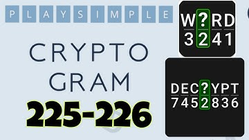 PlaySimple CRYPTOGRAM level 225 226