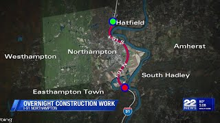 Nightly I-91 closures for bridge work in Northampton expected