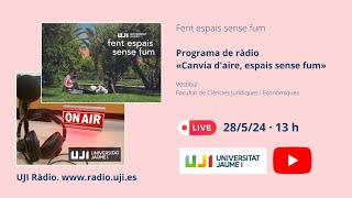 «Canvia d'aire, espais sense fum». Programa de www.radio.uji.es