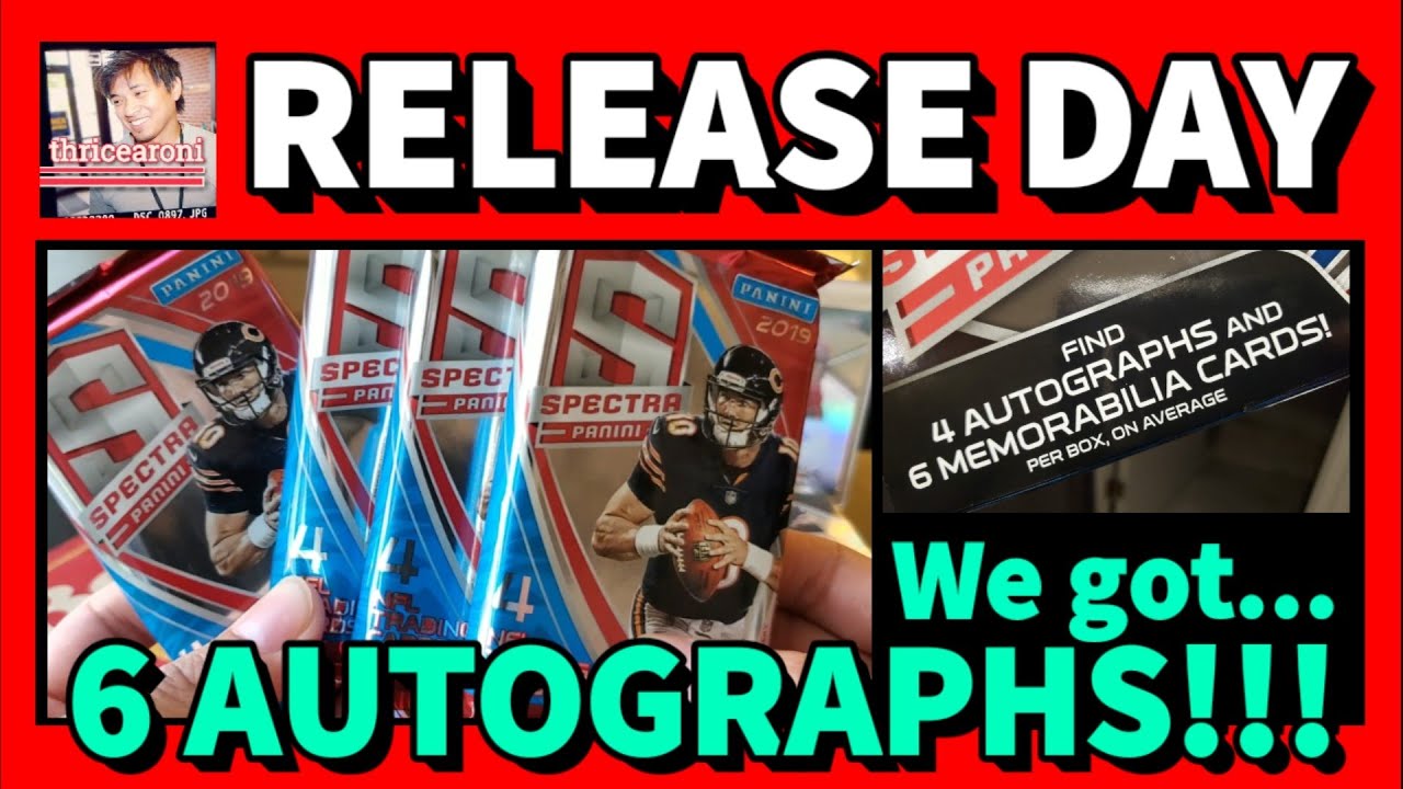 Unboxing 2019 Panini Spectra Football $350 Hobby Box - 6 AUTOGRAPHS!!!