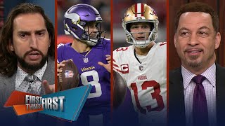 49ers, Brock Purdy lose 2nd straight, NFC favorites, Vikings to playoffs? | NFL | FIRST THINGS FIRST