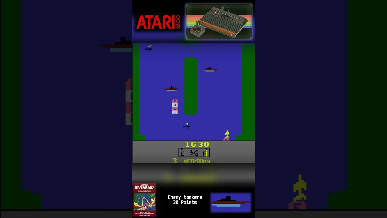 River Raid Atari 2600 gameplay - Jogos de Atari 