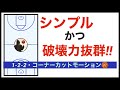 基本的な動きのみで構成された攻撃力の高いオフェンス‼︎1-2-2・コーナーカットモーション