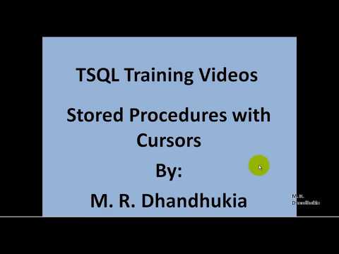 TSQL - Stored Procedures with Cursors