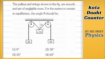 The pulleys and strings shown in the fig. are smooth and are of negligible mass. For the system to
