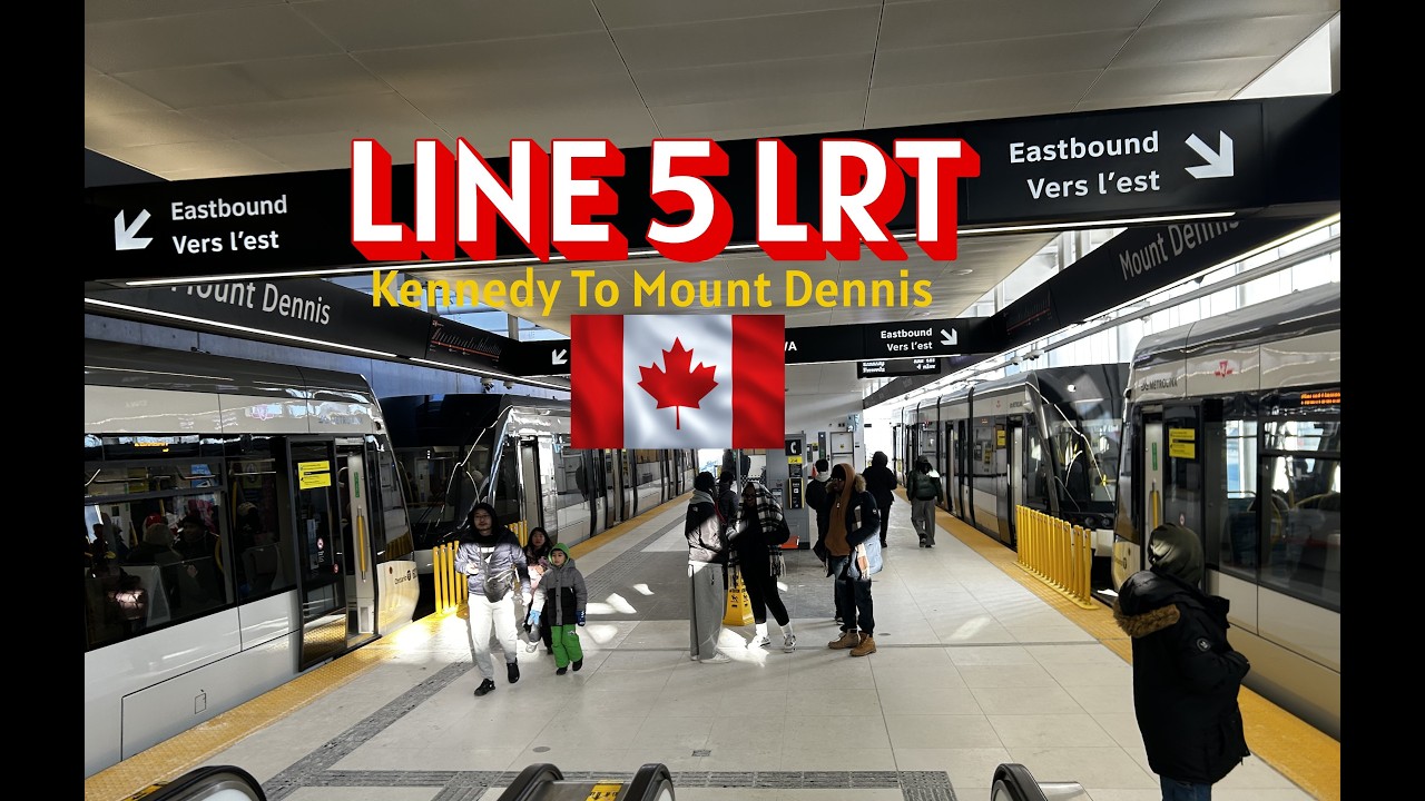 Toronto Eglinton Cross Town LRT (Line 5) FINALLY opens! |Relax Ride|.