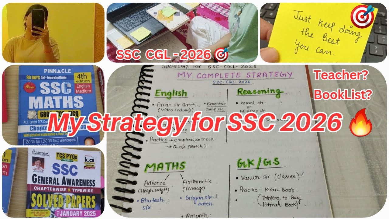 My Complete SSC CGL 🎯 2026 Study Resources📚 l Books | Youtube | Paid ...