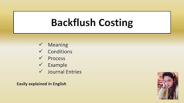Everything about Backflush costing with Journal Entries @b.com #m. Com #english