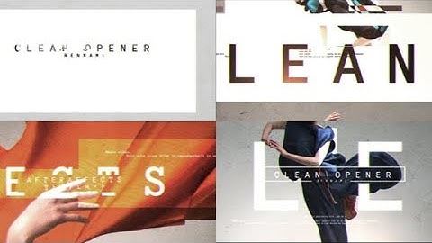 After Effects Template: Clean Dynamic Opener