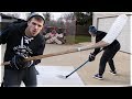 BAUER 2N PRO vs. HANDMADE WOOD HOCKEY STICK