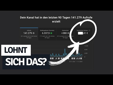 Ich habe in 6 Monate __€ auf YouTube verdient