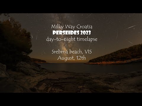 Milky Way PERSEIDES timelapse 2023 Vis - CROATIA