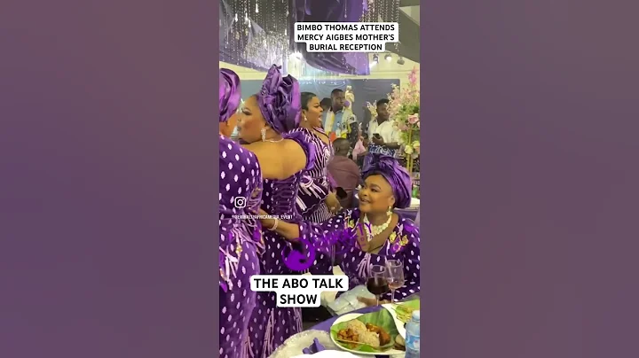 BIMBO THOMAS ATTENDS MERCY AIGBES MOTHER'S BURIAL RECEPTION. #bimbothomas #mercyaigbe